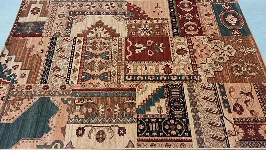 Luksuzne volnene preproge ROYAL PATCHWORK multi krem