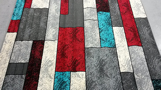 Kosna preproga AMAZON 1 sivo rdeča