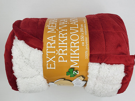 odeja iz mikrovlaken EXTRA SOFT SHEEP šivi BORDÓ