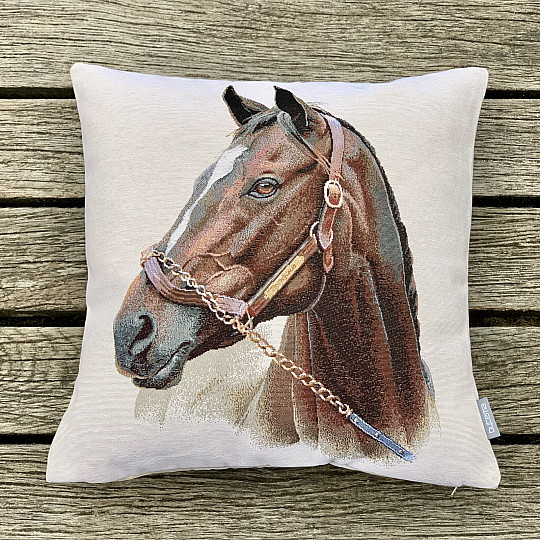Goblen prevleka za blazino HORSE BROWN
