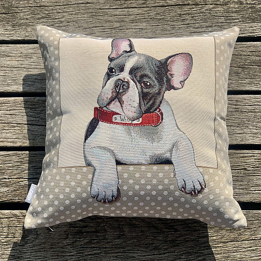 Tapiserija prevleka za blazino FRENCH BULLDOG