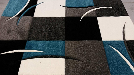 Moderna kos preproga MOND MERINO turkizna