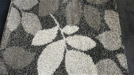 Kosna preproga SHAGGY EXTRA sivi listi