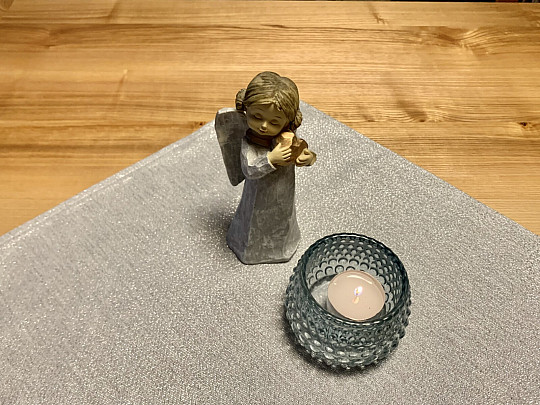 Božična miza FLASH srebrna