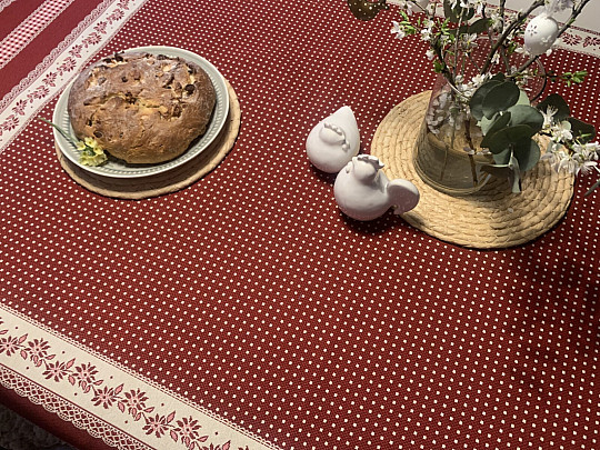 Tapiserija prt in šal SELSKÁ JIZBA rdeč