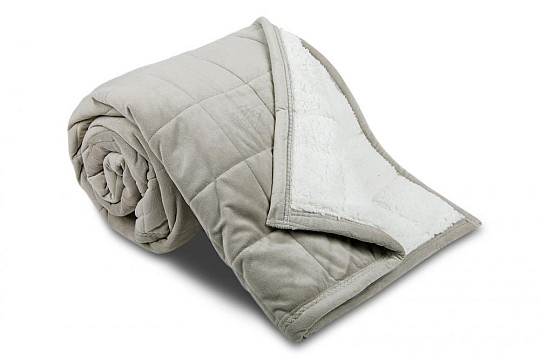 odeja iz mikrovlaken EXTRA SOFT SHEEP šiv siva svetl