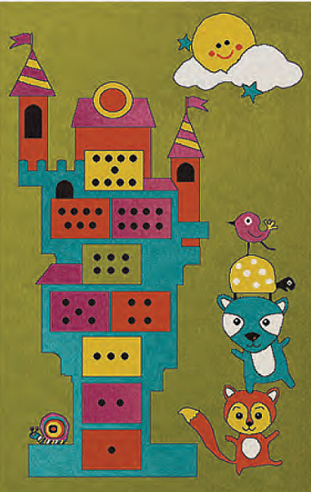 Otroška enodelna preproga PLAY igralni stolp