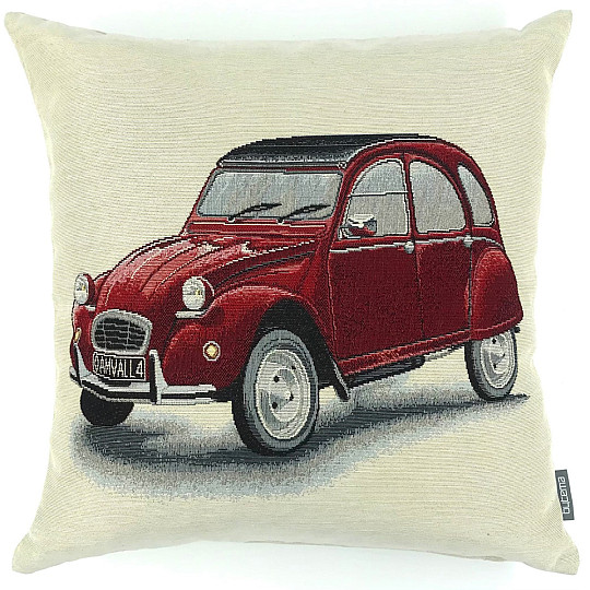Prevleka za blazino iz tapiserije Citroën 2CV rdeča