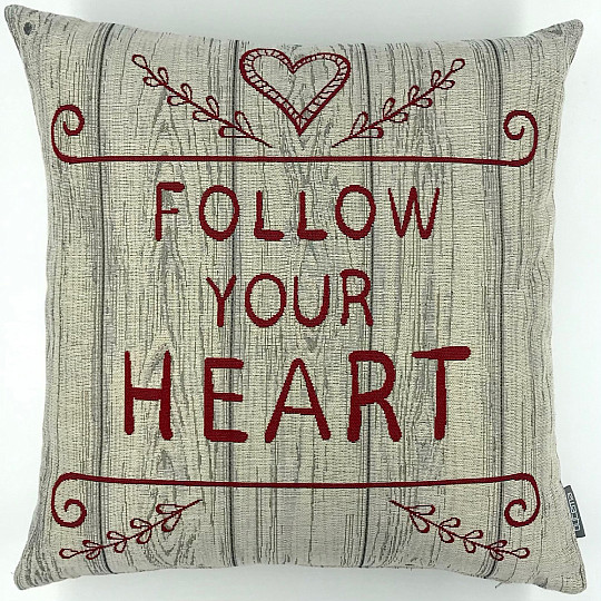 Prevleka za blazino FOLLOW YOUR HEART