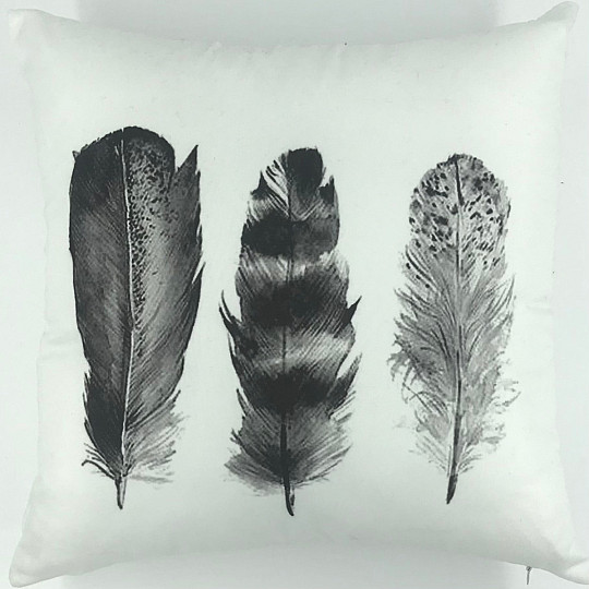 Prevleka za blazino FEATHER BLACK