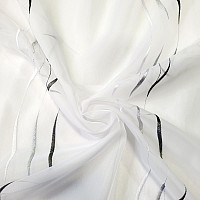 Voile zavesa z vezenino siva Gerster 195/0810