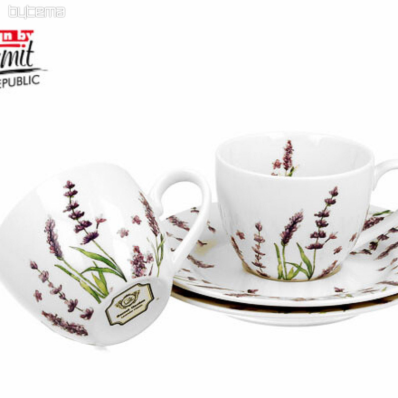Porcelanasta espresso skodelica set 2 E šapo Lavender