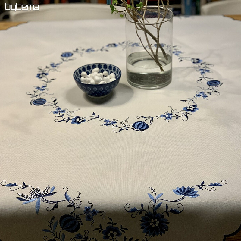 Vezeni prti ČEBULA MODRO-BELA