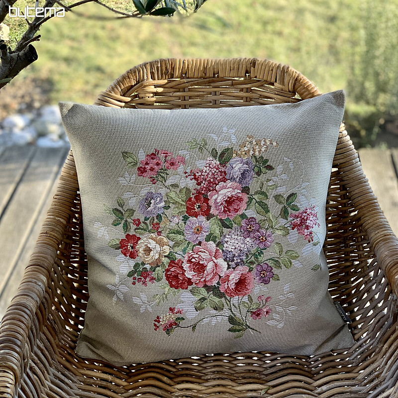 Prevleka za blazino FLOWER BEIGE