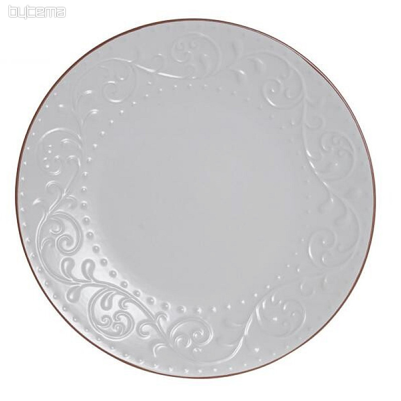 Plitvi krožnik BELI RELIEF 27,5x2cm bel
