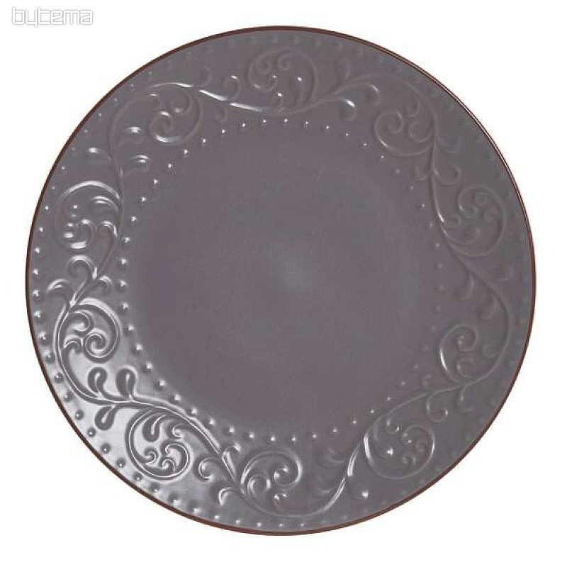 Plitvi krožnik SIVI RELIEF 27,5x2cm siv