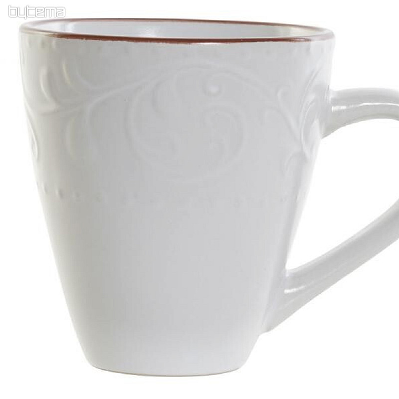 Skodelica WHITE RELIEF 325ml bela