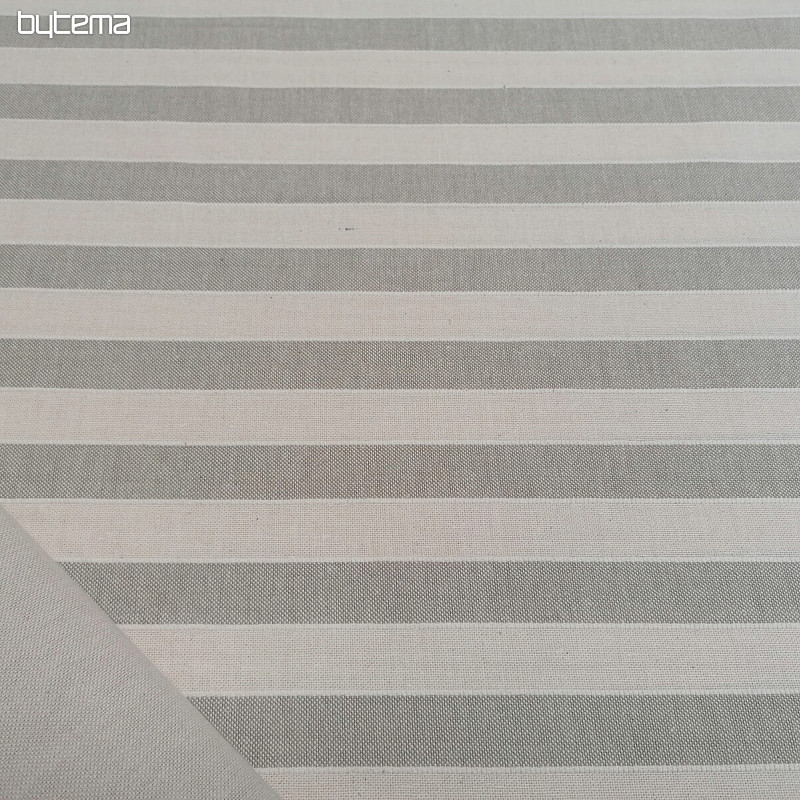 Dekorativna tkanina Trebol črte - bež 2 cm 50