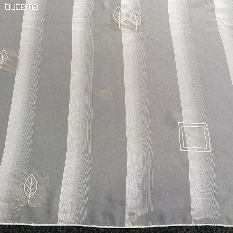 Voile zavesa krem cvetni listi bež - 731/300