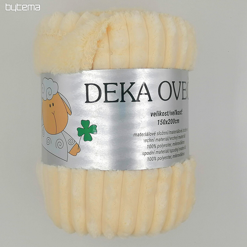 odeja iz mikrovlaken EXTRA SOFT SHEEP velvet - krem