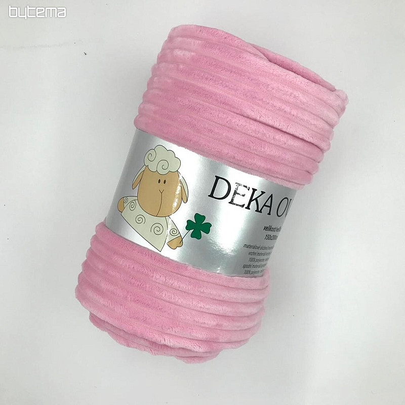 odeja iz mikrovlaken EXTRA SOFT SHEEP velvet - roza