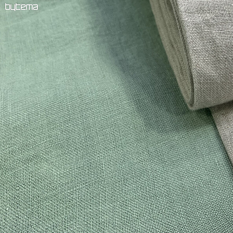 Lanena tkanina - zelena KHAKI