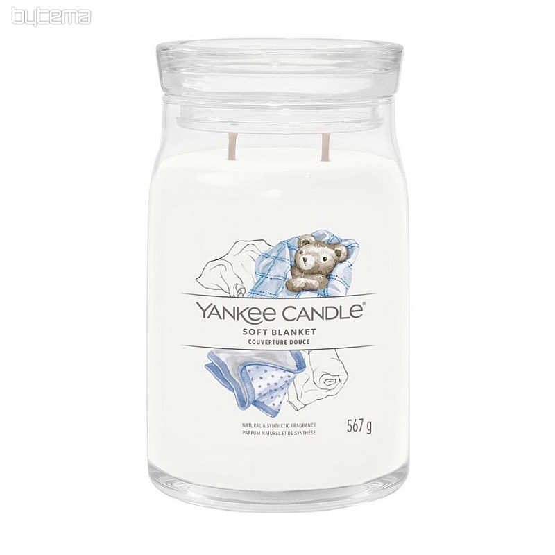 sveča YANKEE CANDLE dišava SOFT BLANKET kozarec velik 2 STENJ