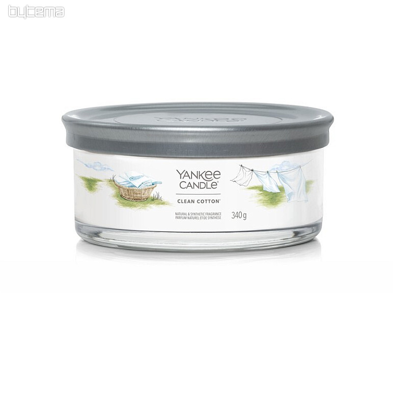sveča YANKEE CANDLE vonj CLEAN COTTON TUMBER MEDIUM 5 WICKS