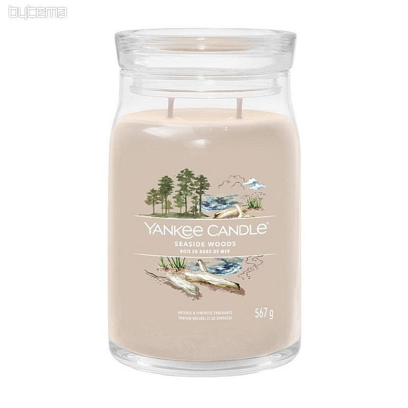 sveča YANKEE CANDLE dišava SEASIDE WOODS GLASS LARGE 2 stenja