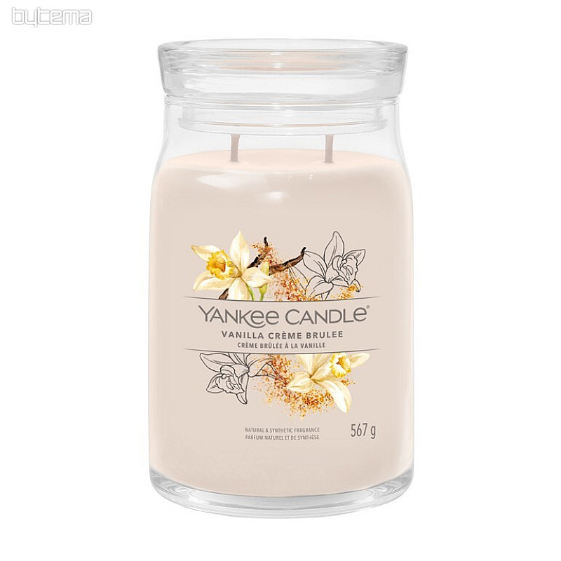 sveča YANKEE CANDLE dišava VANILIJA CREME BRULÉE VELIK KOZAREC 2 stenja