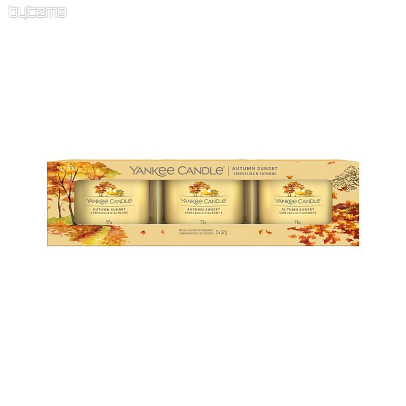 sveča YANKEE CANDLE dišava JESENSKI SONČNI ZAHOD SET 3 kos