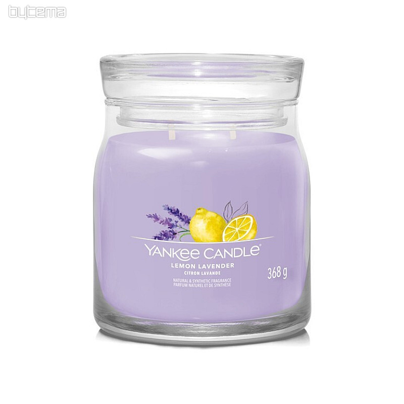 SVEČA YANKEE - KOZAREC LEMON LAVANDA MEDIUM 2 stenja