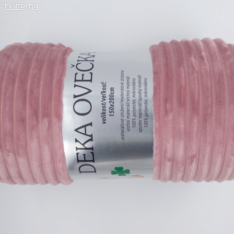 Odeja EXTRA soft sheep - velvet STAR PINK
