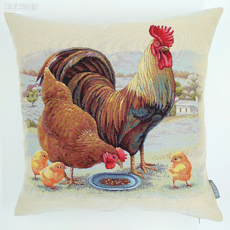 Goblen prevleka za blazino CHICKEN FAMILY