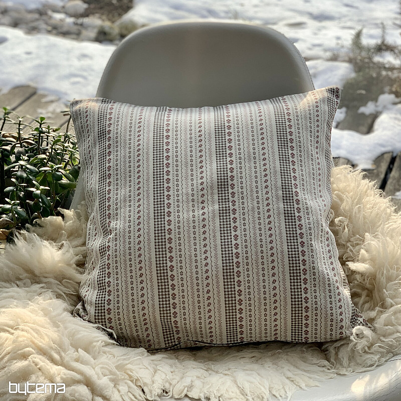 Prevleka za blazino TOSCANA RIGA STRIPE bordo