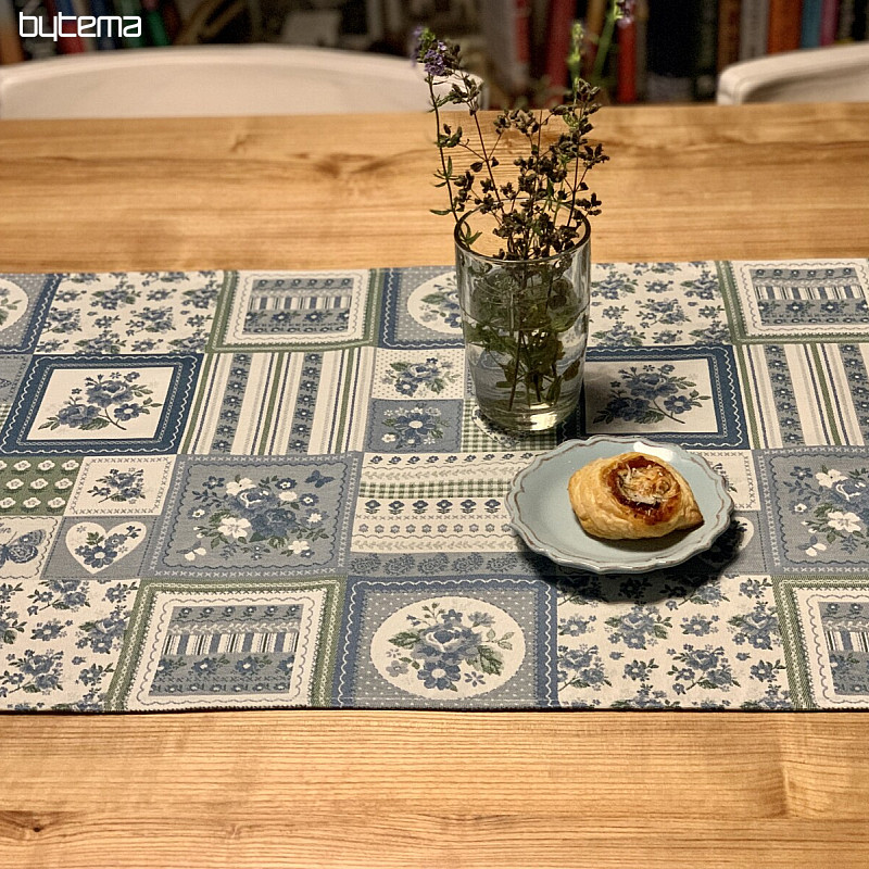 Prt in šal TOSCANA VALERY PATCHWORK modra
