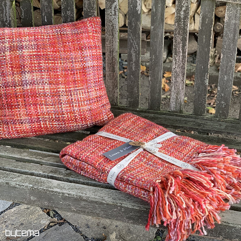 Luksuzna okrasna blazina YARA RED rdeča