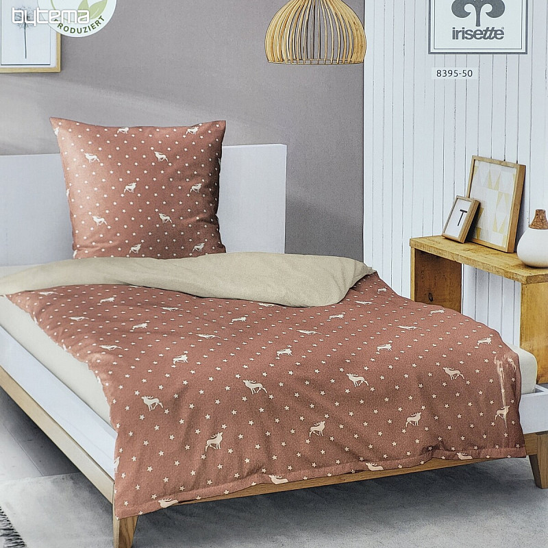 Luksuzna flanelasta posteljnina IRISETTE 8395-50 PANDA losos