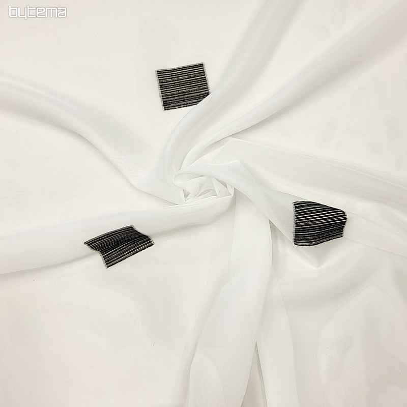 Voile zavesa GERSTER ČRNI KVADRAT