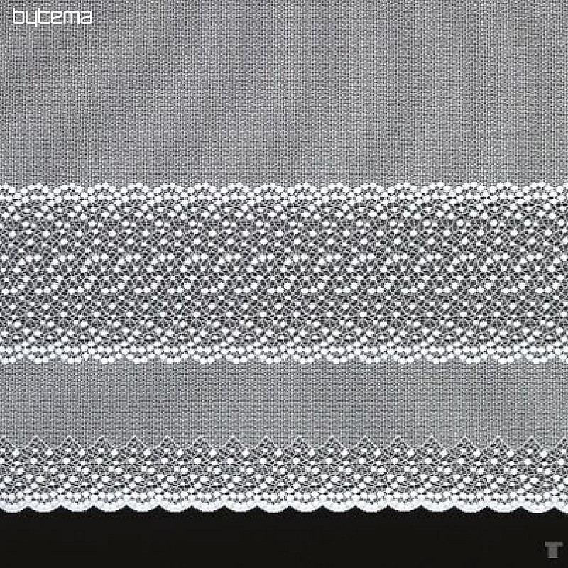 Jacquard zavesa A3891 bela