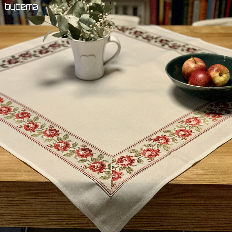 Vezen prt in šal ROŽICE