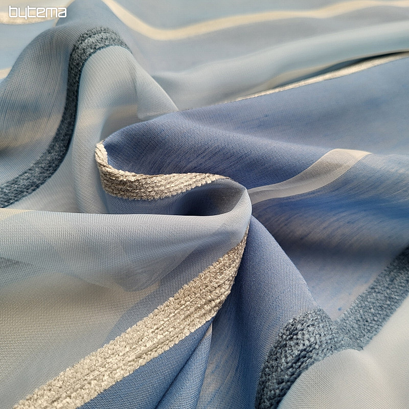 Voile zavesa BLUE WHITE STRIPES