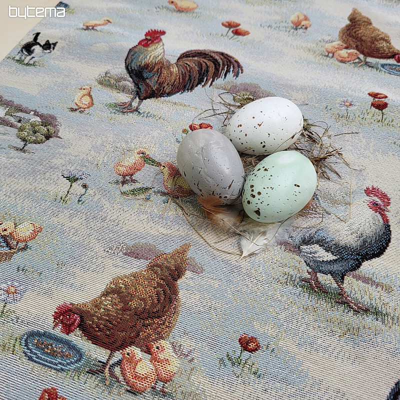 Tapiserija prt in šal BACKYARD HEN