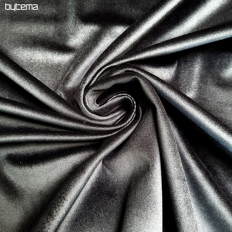 Žametna dekorativna tkanina RIVIERA BLACK