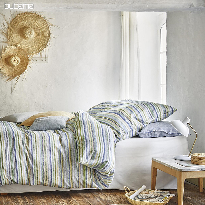 IRISETTE luksuzni mehki krep EASY 8513-30 zelene črte