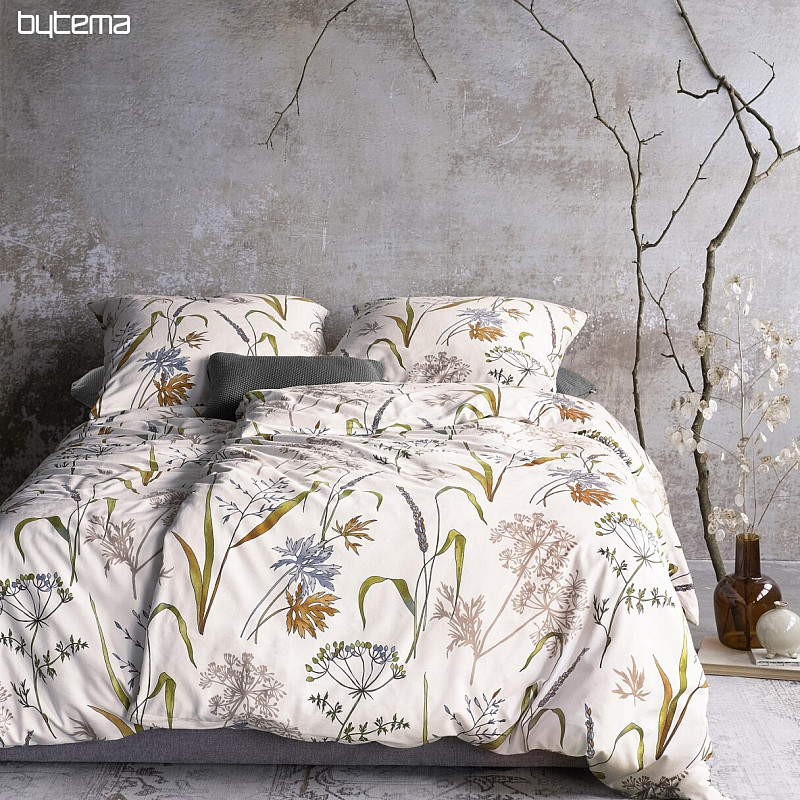 Luksuzna posteljnina iz flanele IRISETTE KOALA 8425-90 MEADOW GRASS bela