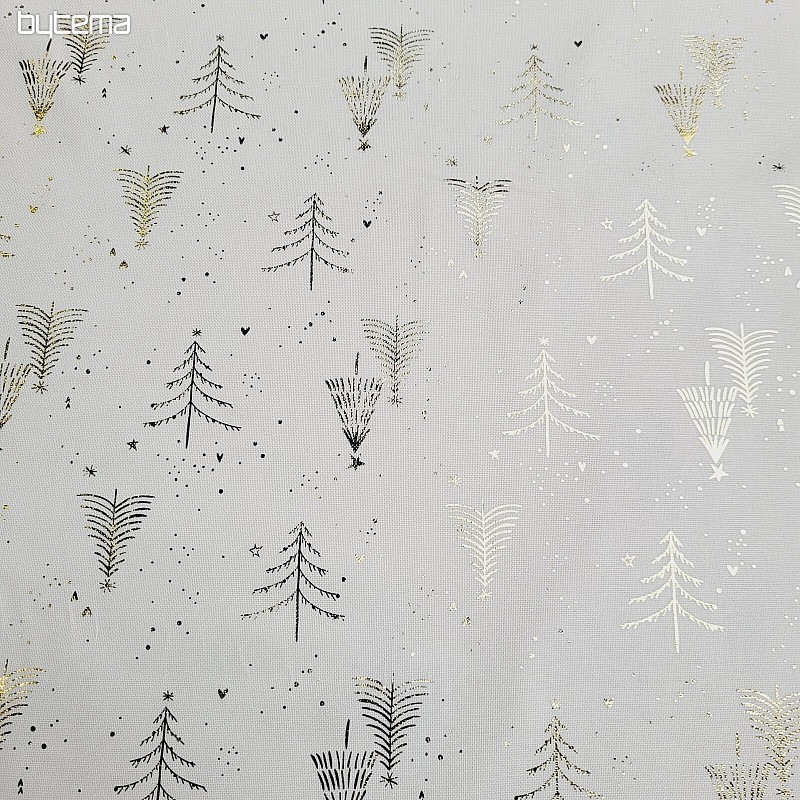 Bombažna CANVAS tkanina GOLDEN TREES