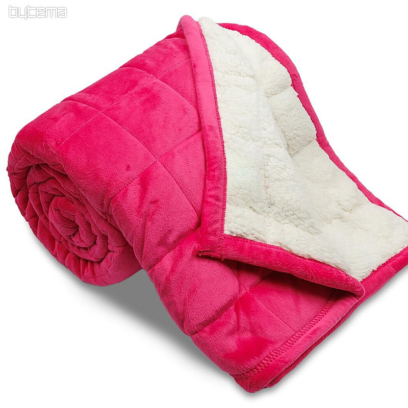 Odeja iz mikrovlaken EXTRA SOFT ovčji šiv ROZA