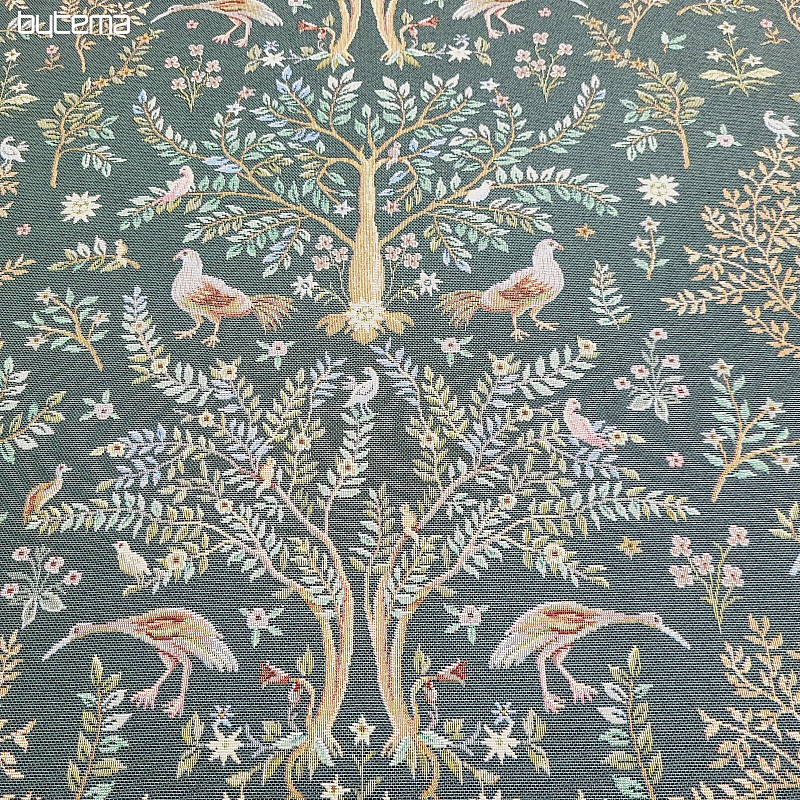 Tkanina za tapiserije WILLIAM MORRIS zelena