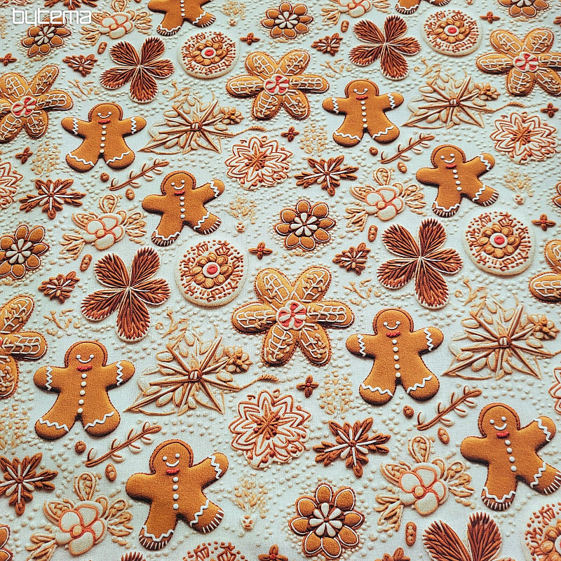 GINGERBREAD bombažna tkanina